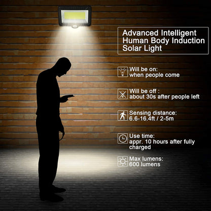 30W Solar Powered 100 COB Wall Lamp